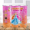 Disney Cinderella Dunkin Junkie Png Tumbler Wrap | Dunkin Junkie Princess 20Oz Skinny Tumbler Design | Dunkin Junkie Donut Princess Tumbler Wraps