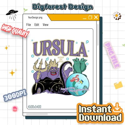 Disney Ursula The Little Mermaid PNG – Sea Witch, Poor Unfortunate Souls, Villains Halloween Sublimation Design Disney Ursula The Little Mermaid PNG – Sea Witch, Poor Unfortunate Souls, Villains Halloween Sublimation Design