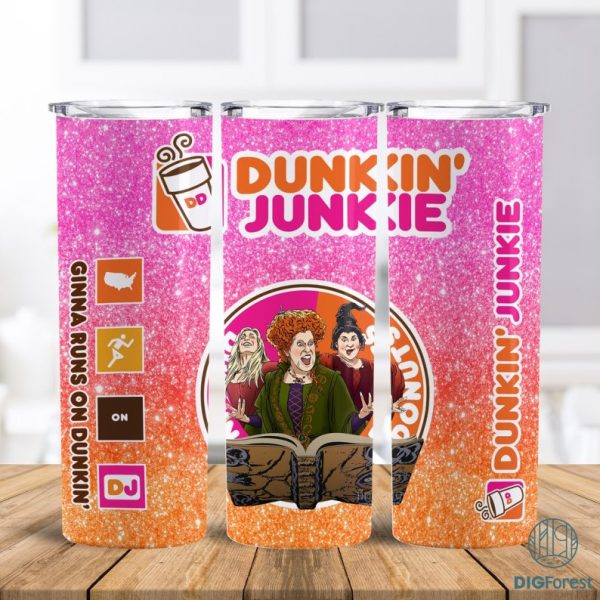 Hocus Pocus Dunkin Junkie Png Tumbler Wrap Dunkin Junkie Halloween