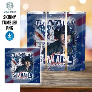 Try that In a Small Town PNG For Skinny Tumbler, Instant Download Digital, Country Music Style, Patriot Tumbler