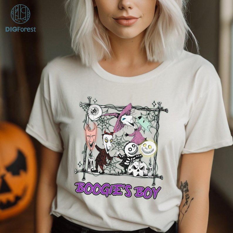 Disney Lock Shock and Barrel Boogie's Boy PNG, The Nightmare Before Christmas Shirt, Jack Skellington and Sally Shirt, Halloween Sublimation Design