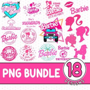 Barbie Icons Bundle, Barbie Oppenheimer, Barbenheimer Clipart, Barbi Logo, Barbie Movie PNG, Sublimation Designs