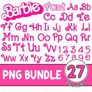 Barbie The Movie | Instant Download | Pink Doll PNG | Barbie Best Day Ever Png | Name Sticker | Princess Silhouette | Barbie Doll PNG