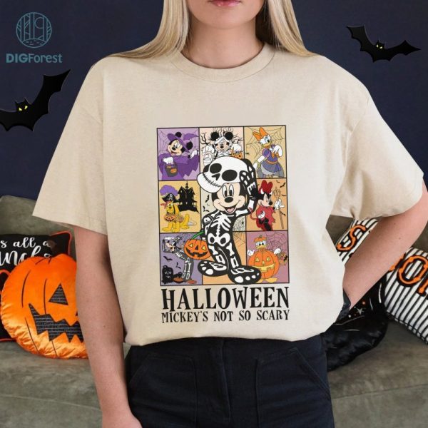 Disney Instant PNG Download | Mickey'S Not So Scary Halloween Shirt | Mickey Mouse Halloween Sublimation Design | Mickey And Friends Halloween | Mickey Mouse