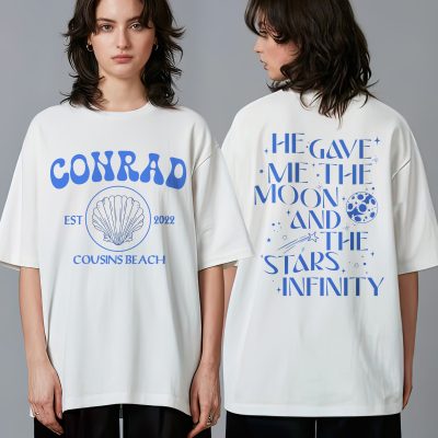 He Gave Me The Moon and The Stars Infinity Shirt – Belly and Conrad Quote Tee, TSITP The Summer I Turned Pretty Shirt