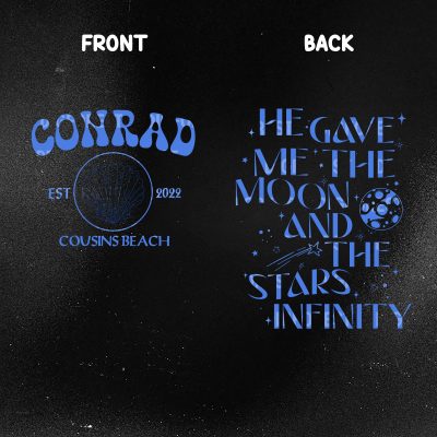 He Gave Me The Moon and The Stars Infinity Shirt – Belly and Conrad Quote Tee, TSITP The Summer I Turned Pretty Shirt