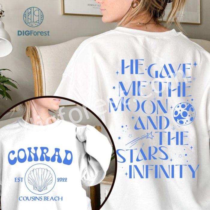 He Gave Me The Moon And The Stars Infinity Png | Belly And Conrad Infinity Quote Shirt | TSITP Shirt | The Summer I Turned Pretty Tee