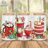 Christmas Disney Alice In Wonder Land Coffee Glass Can 16oz Png | Winter Coffee Cup | Coffee Christmas Iced Coffee Cup | 16oz Libbey Glass Can