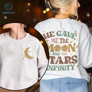 He Gave Me The Moon And The Stars Infinity Png | Belly And Conrad Infinity Quote Png | TSITP Shirt | The Summer I Turned Pretty Digital Download