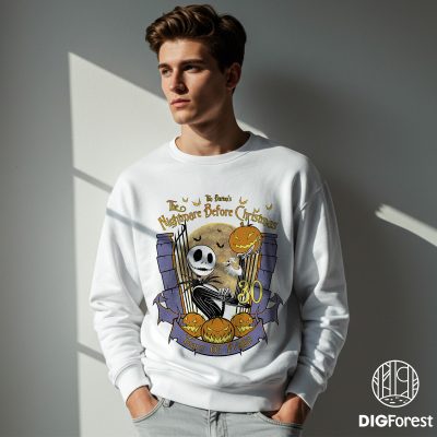 Retro Jack Skellington Pumpkin King PNG – 30 Years of Fright PNG, Nightmare Before Christmas PNG