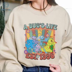 Disney Retro Bug's Life EST 1998 PNG, A Bug's Life T-shirt, Flik Princess Atta Heimlich Hopper, Disneyland, Magic Kingdom, Sublimation Designs