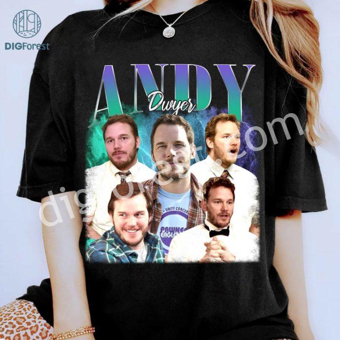 Andy Dwyer Vintage Graphic PNG, Parks and Recreation Homage TV Shirt, Andy Dwyer Bootleg Rap Shirt, Graphic Tees Sublimation Designs