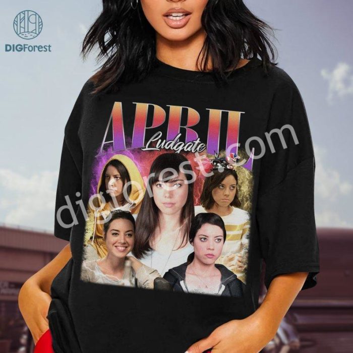 April Ludgate Vintage Graphic PNG, Parks and Recreation Homage TV Shirt, April Ludgate Bootleg Rap Shirt, Graphic Tees Sublimation Designs