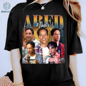 Abed Nadir Vintage Graphic PNG, Community Movie Homage TV Shirt, Abed Nadir Bootleg Rap Shirt, Graphic Tees Sublimation Designs
