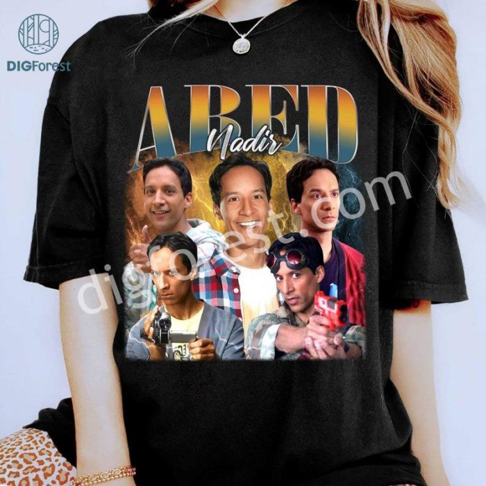 Abed Nadir Vintage Graphic PNG, Community Movie Homage TV Shirt, Abed Nadir Bootleg Rap Shirt, Graphic Tees Sublimation Designs