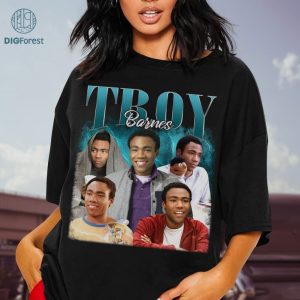 Troy Barnes Vintage Graphic PNG, Community Movie Homage TV Shirt, Troy Barnes Bootleg Rap Shirt, Graphic Tees Sublimation Designs