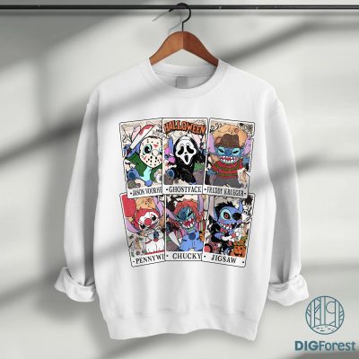 Disney Stitch Horror Halloween Tarot PNG – Stitch Horror Characters PNG, Disneyland Halloween PNG, Stitch Halloween PNG