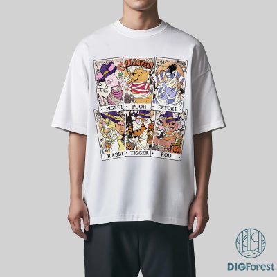 Disney Pooh Bears Halloween Tarot PNG – Pooh Head PNG, Disneyland Halloween PNG, Pooh & Friends Halloween PNG