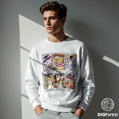 Disney Pooh Bears Halloween Tarot PNG – Pooh Head PNG, Disneyland Halloween PNG, Pooh & Friends Halloween PNG