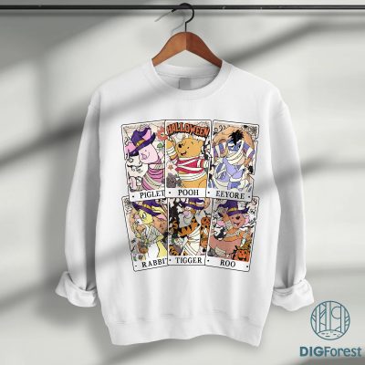 Disney Pooh Bears Halloween Tarot PNG – Pooh Head PNG, Disneyland Halloween PNG, Pooh & Friends Halloween PNG