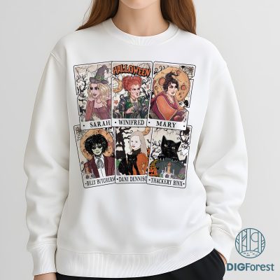 Hocus Pocus Tarot Card Halloween PNG – Sanderson Sisters PNG, Horror Movie PNG, Spooky Season PNG