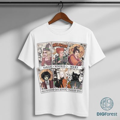 Hocus Pocus Tarot Card Halloween PNG – Sanderson Sisters PNG, Horror Movie PNG, Spooky Season PNG