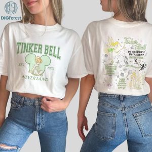 Disney Tinkerbell 1953 Neverland Png | Vintage Tinkerbell Png Sublimation Design | Peter Pan Png | Never Grow Up Shirt | Magic Kingdom | Digital Download