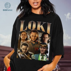 Loki Laufeyson Vintage Graphic Png, Loki God of Mischief Homage TV Shirt, Avengers Superhero Design, Graphic Tees For Women Trendy, Instant Download