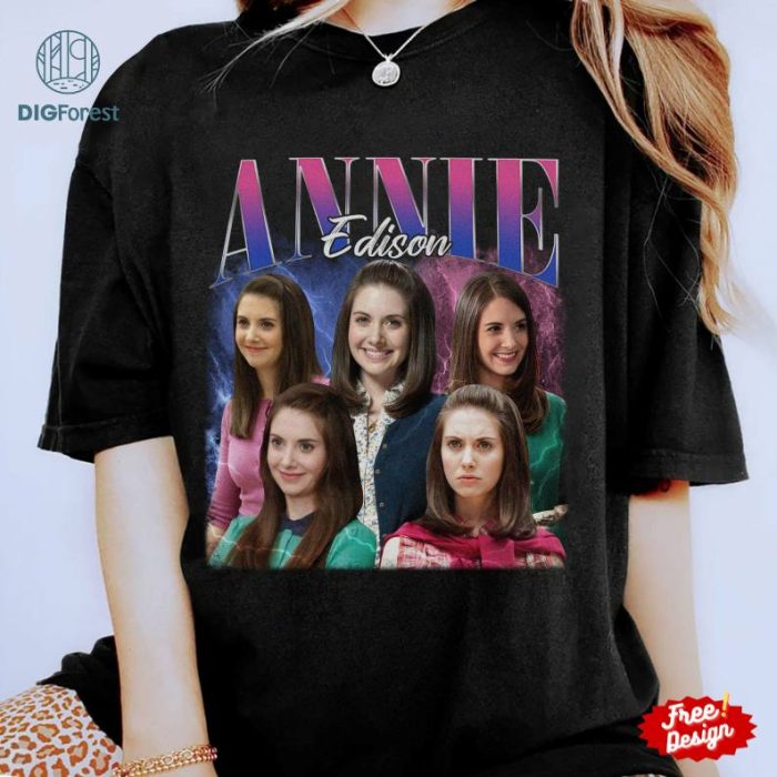 Annie Edison Vintage Graphic Png, Community Movie Homage TV Shirt, Annie Edison Bootleg Rap Png, Graphic Tees For Women Trendy, Instant Download