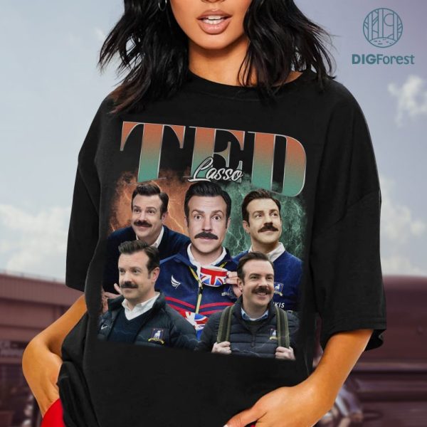 Ted Lasso Vintage Graphic Png, Ted Lasso Movie Homage TV Shirt, Ted Lasso Bootleg Rap Png, Graphic Tees For Women Trendy, Instant Download