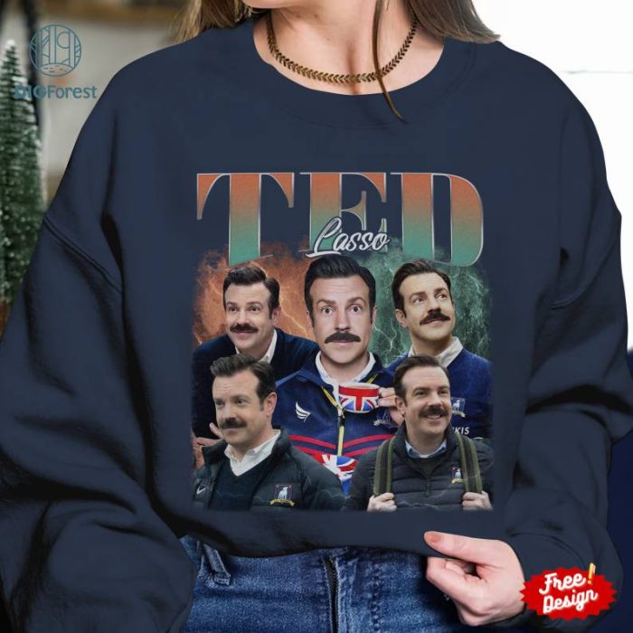 Ted Lasso Vintage Graphic Png, Ted Lasso Movie Homage TV Shirt, Ted Lasso Bootleg Rap Png, Graphic Tees For Women Trendy, Instant Download