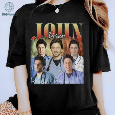 John Dorian Vintage Graphic PNG, Scrubs Movie Homage TV Shirt, John Dorian Bootleg Rap, Graphic Tees For Women Trendy, Sublimation Designs