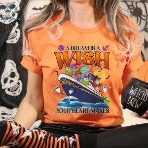 Disney Halloween On The High Seas Monsters Incs Cruise Png, A Dream Is A Wish Your Heart Makes Shirt, Family Cruise Halloween Design, Instant Download