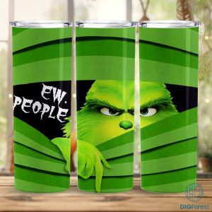 Ew People Christmas Collage Tumbler Wrap, Ew People Grinch 20 oz Sublimation Tumbler Wrap PNG Digital File, Funny Christmas Png