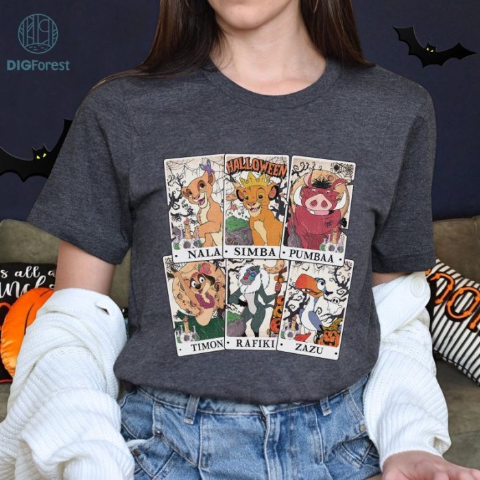 The Lion King Tarot Card Halloween Png | Hakuna Matata Shirt | Simba Timon Pumbaa Matching | Disneyland Family Halloween Party 2023