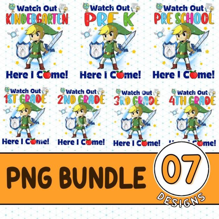 Legend Of Zelda Back To School Png File | First Day Of School Png | Breath Of The Wild Hylia Png | Digital Download | Zelda Korok Shirt