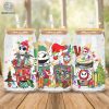 Disney Nightmare Before Christmas 16 oz Libbey Glass Can Wrap Png, 16oz Glass Can Sublimation Png, Jack And Sally Coffee Latte Png, Christmas Gift