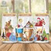 Disney Cinderella Christmas 16 oz Libbey Glass Can Wrap Png, 16oz Glass Can Sublimation Png, Cinderella Princess Christmas Coffee Latte Png Design