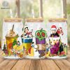 Disney 16 oz Libbey Glass Can Wrap Snow White & Seven Dwarfs Christmas Png, 16oz Glass Can Sublimation Png, Snow White Princess Coffee Latte Png