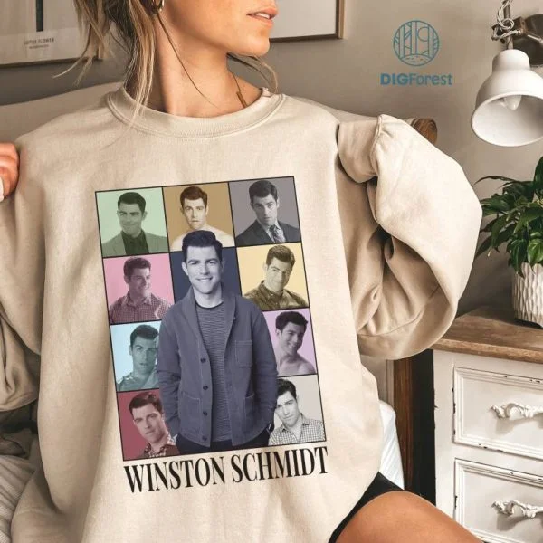 Winston Schmidt Eras Style Png , Winston Schmidt Vintage T-Shirt, New Girl Movie Png, Graphic Tees For Women Trendy, Digital Download