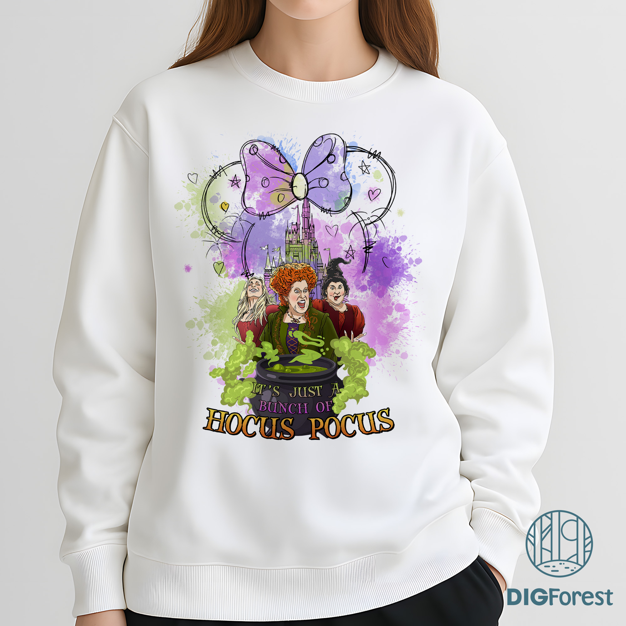 Watercolor Disneyland Castle Hocus Pocus PNG, Sanderson Sisters Witches PNG, Hocus Pocus Halloween Design Watercolor Disneyland Castle Hocus Pocus PNG, Sanderson Sisters Witches PNG, Hocus Pocus Halloween Design