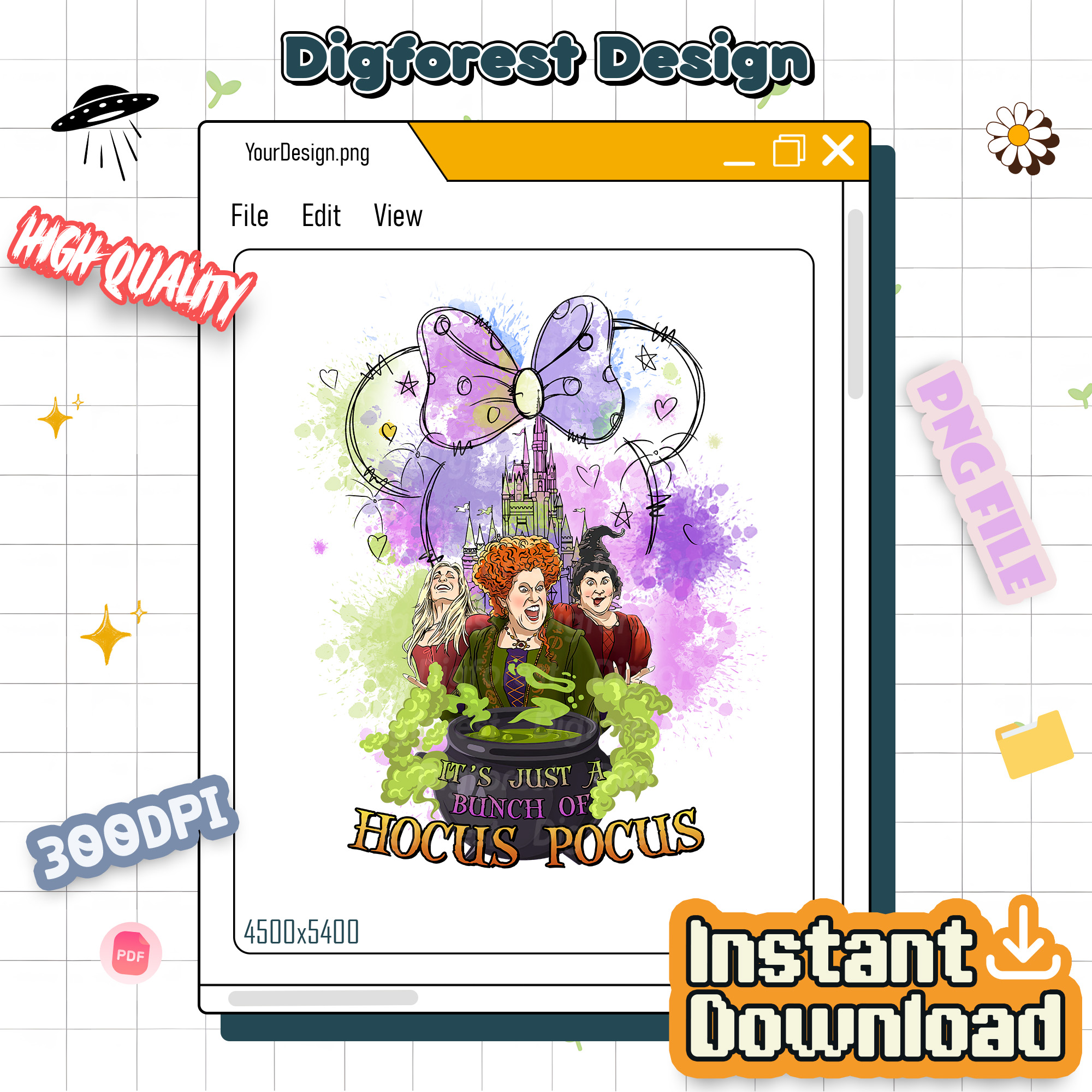 Watercolor Disneyland Castle Hocus Pocus PNG, Sanderson Sisters Witches PNG, Hocus Pocus Halloween Design Watercolor Disneyland Castle Hocus Pocus PNG, Sanderson Sisters Witches PNG, Hocus Pocus Halloween Design