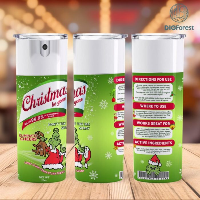 Christmas Tumbler Sublimnation Design | Christmas Be Gone | Christmas Be Gone PNG | Christmas Be Gone Tumbler | Holiday Tumbler Wrap