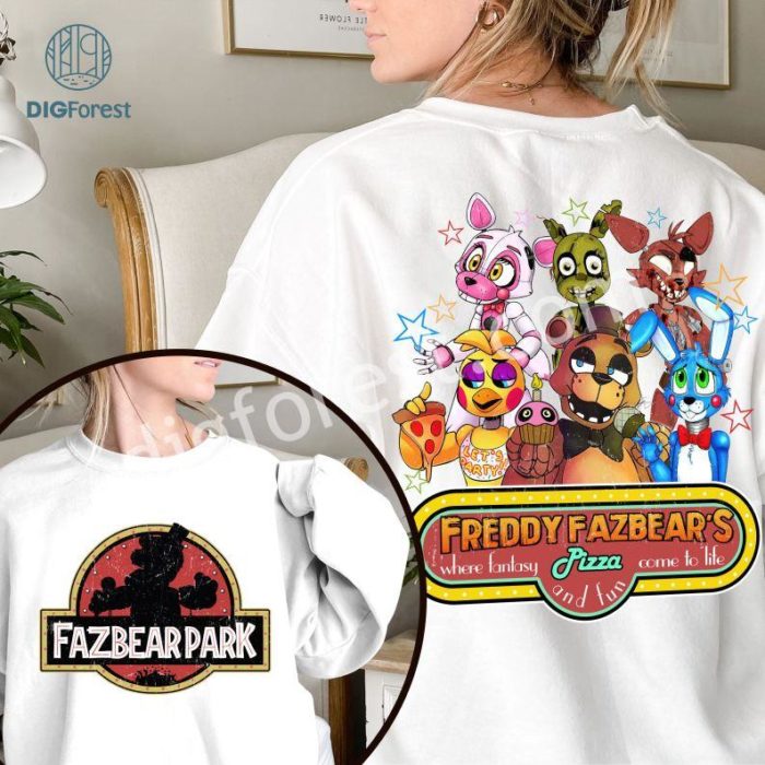 Five Nights at Freddy Png | Freddy Fazbear Bonnie Chica Foxy Png | Vintage Freddy Fazbear Shirt | Video Game Instant Download