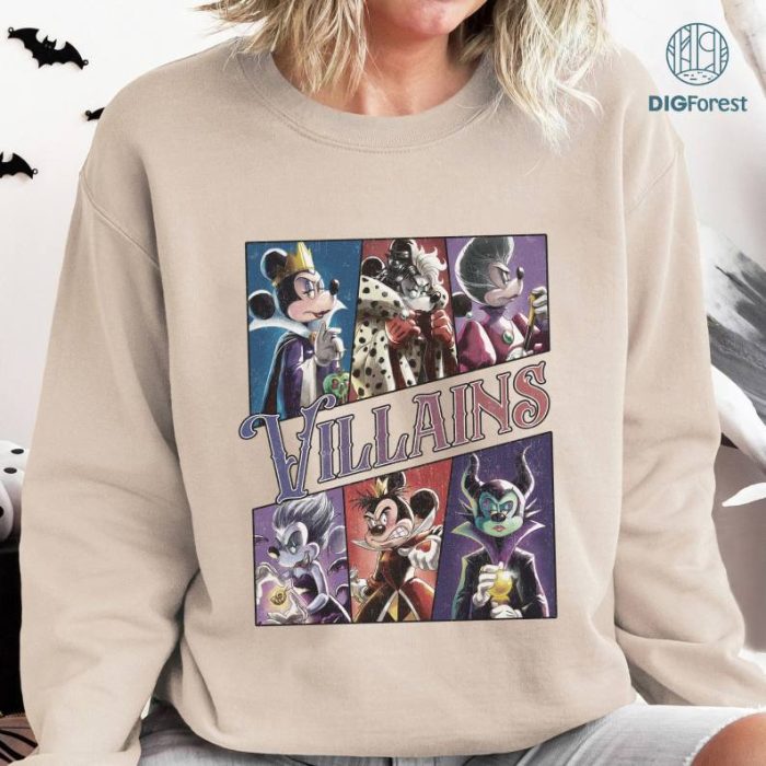 Disney Mickey Halloween Png, Mickey Villains Shirt, Villains Bad Witches Club, Villain Squad, Disneyland Trip Png, Halloween Gifts