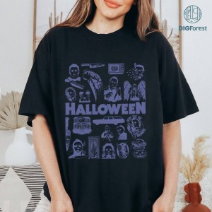 Michael Myers Halloween Png, Halloween Michael Myers Doodle Art Design, Vintage Horror Killers Shirt, Horror Movie Halloween Png, Digital Download