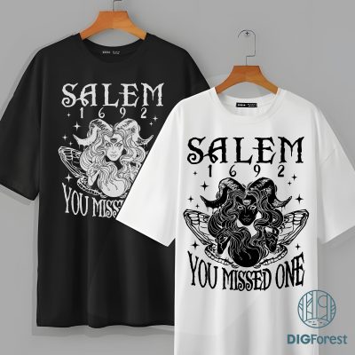 Vintage Salem Witch Shirt - Massachusetts Witch Trials Tee, Salem 1692 They Missed One, Spooky Halloween Outfit Vintage Salem Witch Shirt - Massachusetts Witch Trials Tee, Salem 1692 They Missed One, Spooky Halloween Outfit