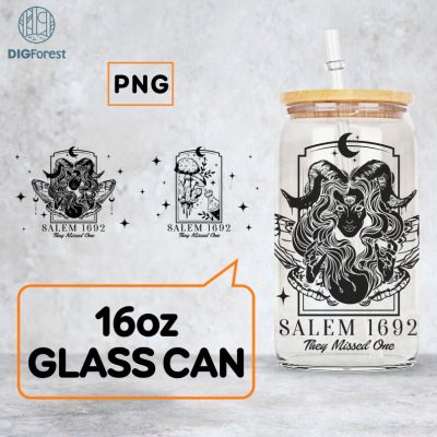 Salem Massachusetts Libbey Can Wrap | Salem 1692 Png | Salem Witch Trials | 1692 They Missed One PNG | 16oz Glass Can Wrap Salem Massachusetts Libbey Can Wrap | Salem 1692 Png | Salem Witch Trials | 1692 They Missed One PNG | 16oz Glass Can Wrap