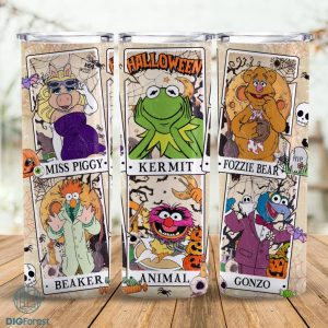 Disney The Muppet Halloween Tumbler Png, Muppet Halloween Png, Halloween Tarot Card Tumbler, Sublimation Png