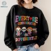 Speech Therapy Halloween Horror Characters Png | Everyone Communicates Differently Png | Halloween Shirt | Mental Health Shirt | Instant Download